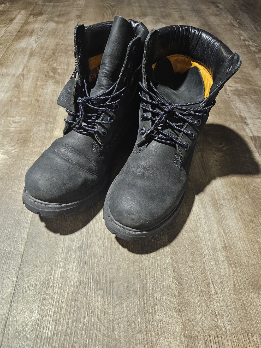 Timberland Black Men's Leather Lace-Up Boat/Work Boots - Picture 8 of 14